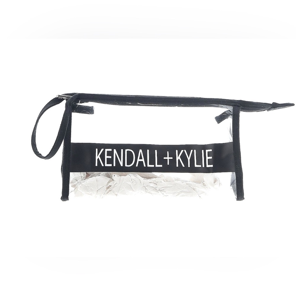 Kendall & Kylie Black and Clear Makeup Pouch
